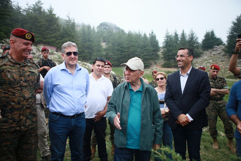 Cedar tree in memory of the Lebanese Commandos Regiment founder